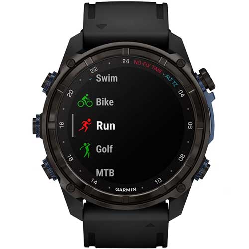 Fonctions navigation et orientation de la montre de plongée connectée GPS Descent Mk3i 51mm Garmin silicone noir